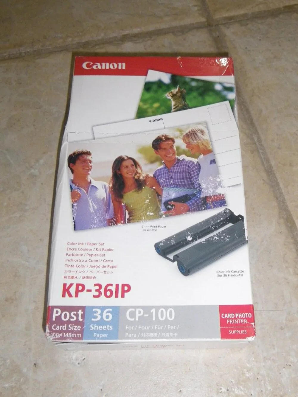 Canon Portable Card Photo Printer CP-100 & KP-36IP Color Ink/Paper Set